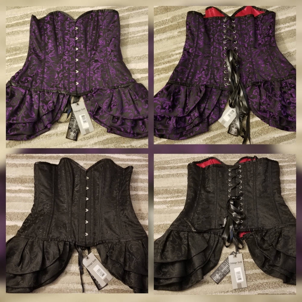 Final Discount - Gothic overbust steel boned corsets